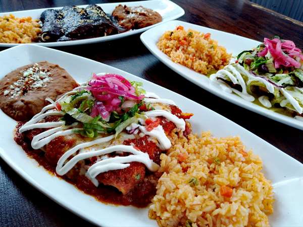 multiple Mexican entrees